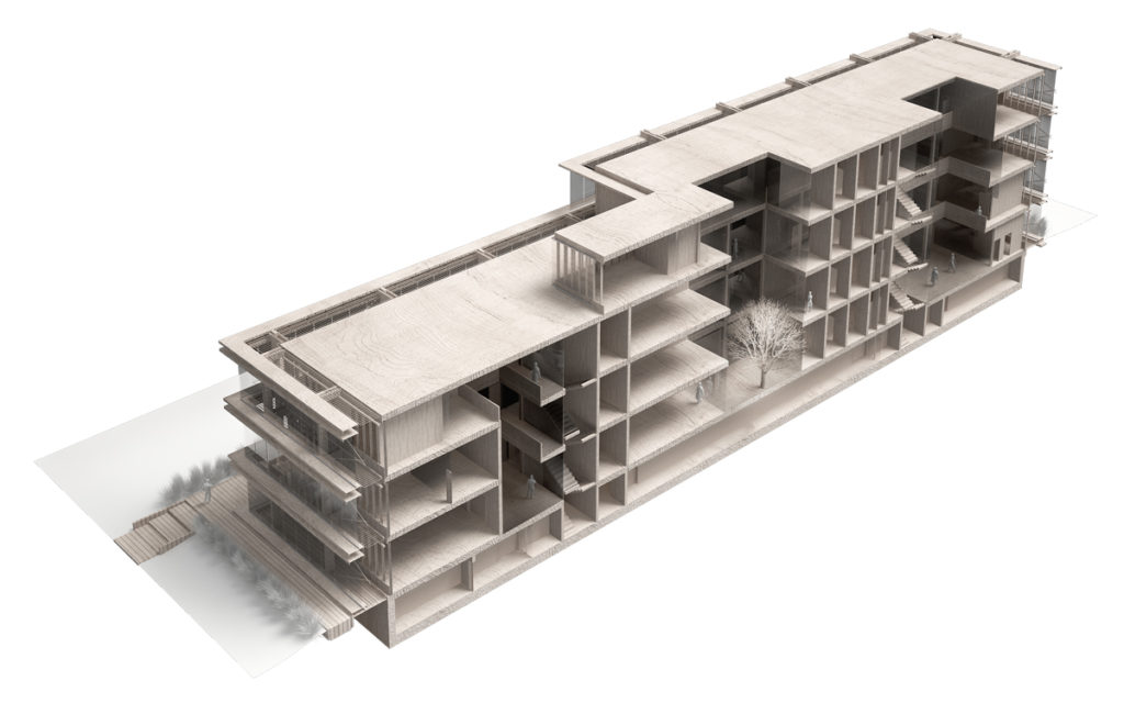 Schematyczny przekrój podłużny
