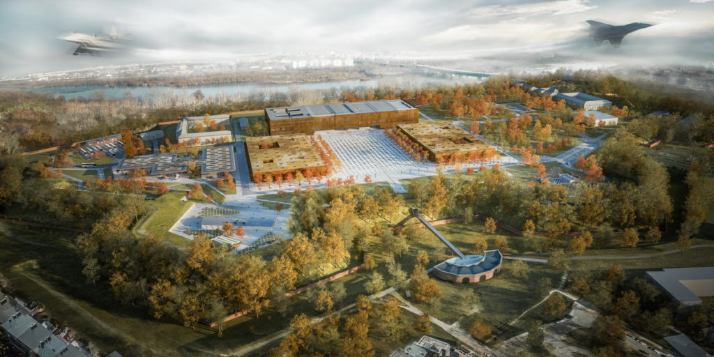 bird's-eye view of Warsaw Citadel