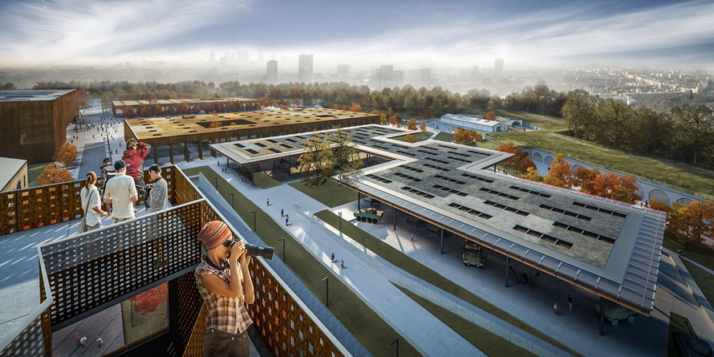 PANORAMA view of Citadel and Warsaw seen from the top of an Observation Tower