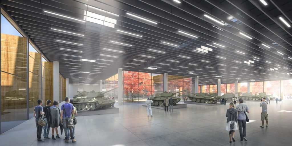 interior of exhibition pavilion