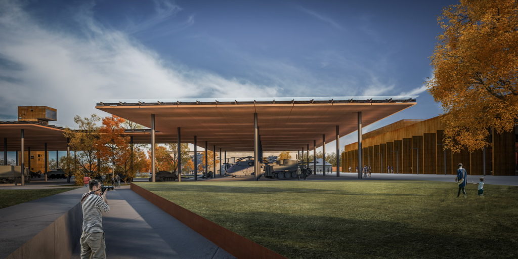 carport of open-air exhibition