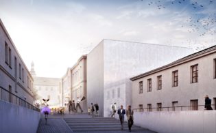 Koncepcja adaptacji budynków - Teatr Lalki i Aktora "Kubuś" w Kielcach. Wizualizacja Wzgórza Zamkowego