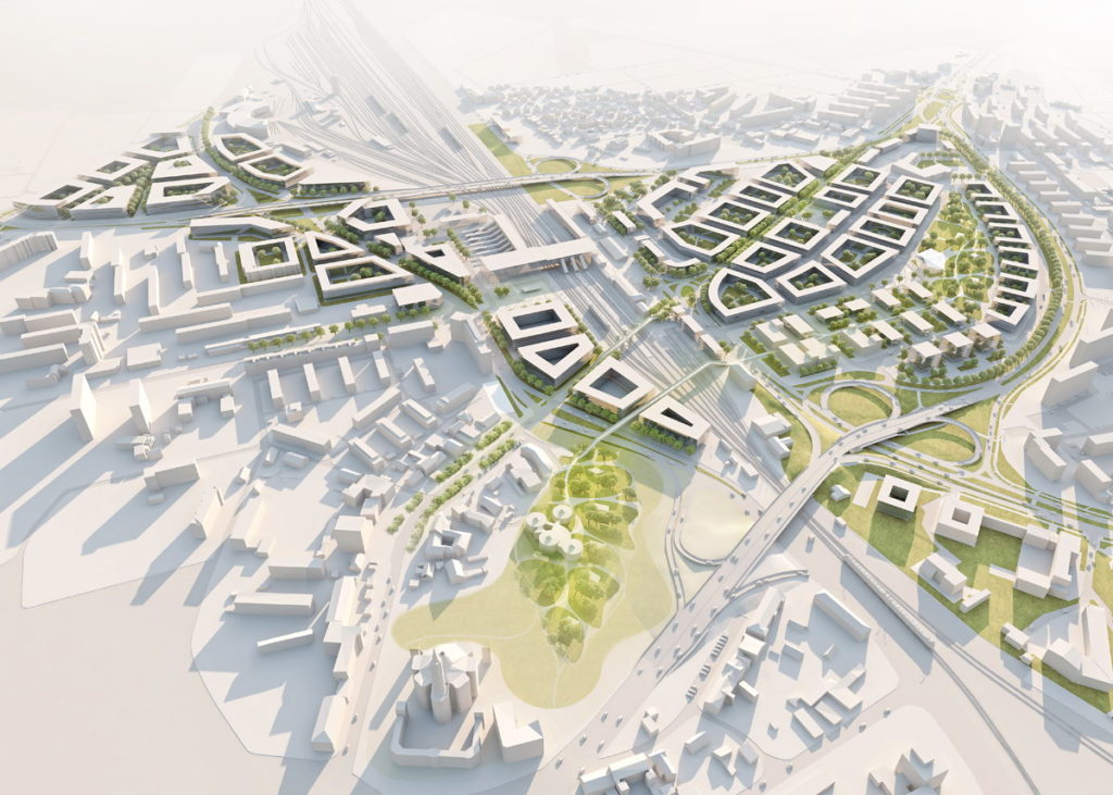 bird's-eye view of interest area