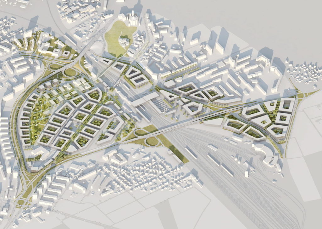 Axonometry of spatial concept