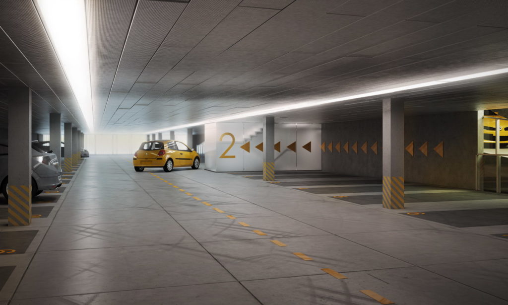 INTERIOR OF PARKING