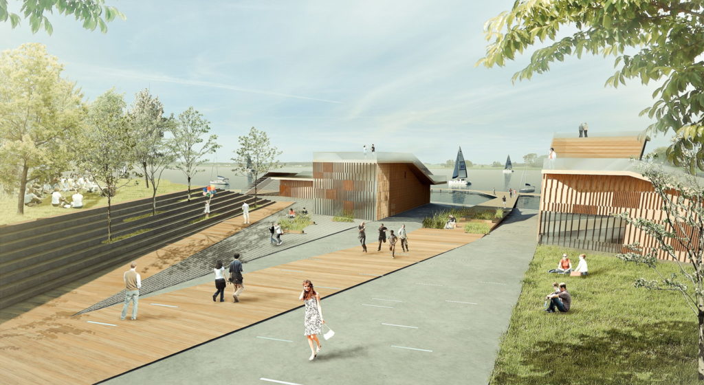 entrance to the town beach