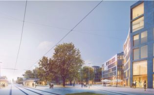 Widok na Plac z ul. Grójeckiej w kierunku północnym