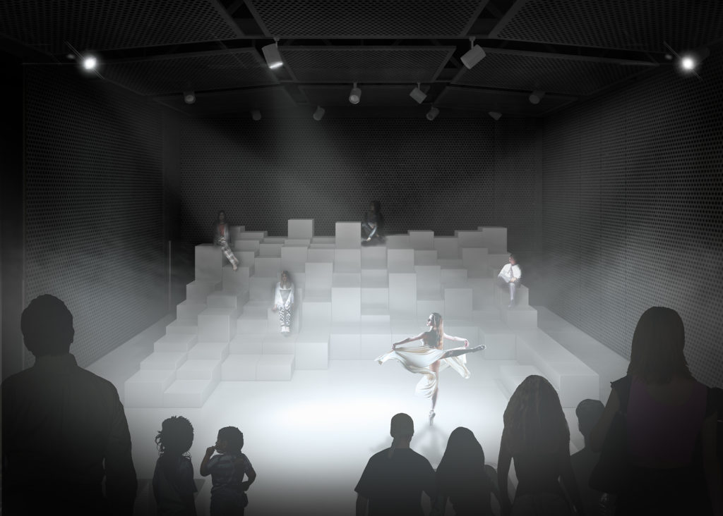 Wizualizacja przestrzeni sali wielofunkcyjnej