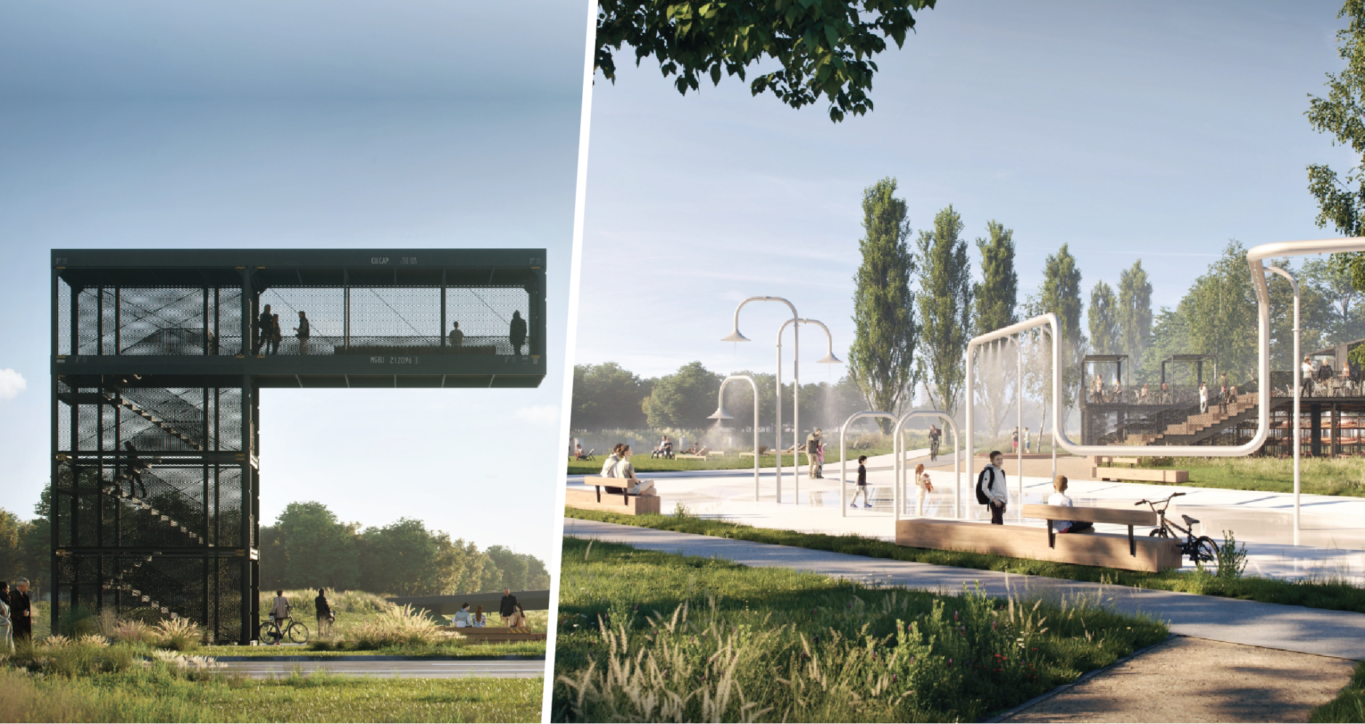 Park Żerański w Warszawie według architektów z pracowni WXCA